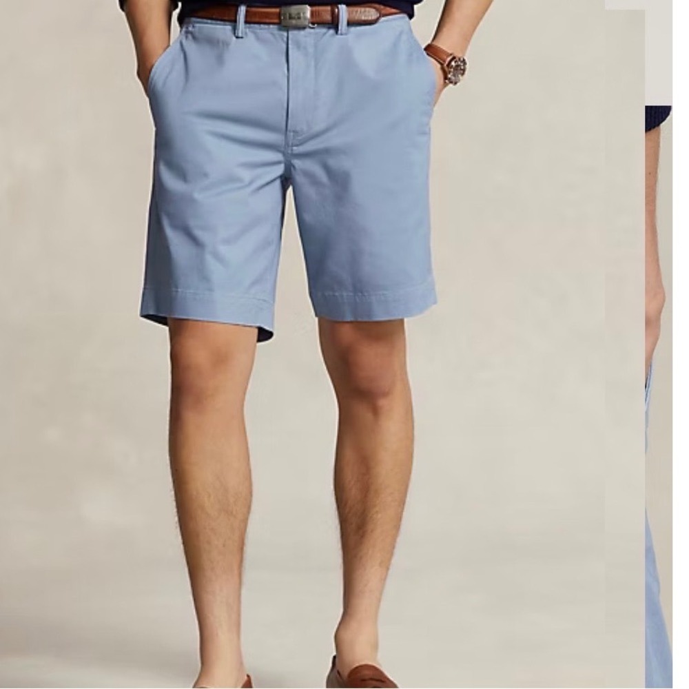 Polo Ralph Lauren Shorts Mens‎ 36 Blue Classic Fit 9" Stretch Cotton Twill